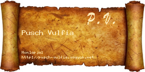 Pusch Vulfia névjegykártya